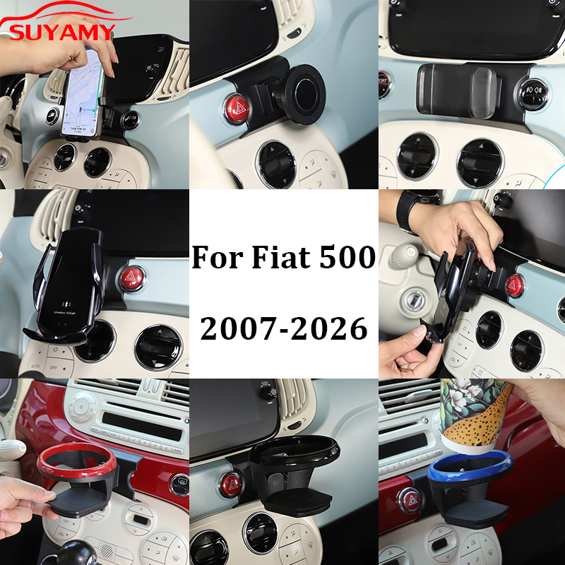 Phone Accessories Under 500 - For Fiat 500 2007-2026 Center Console