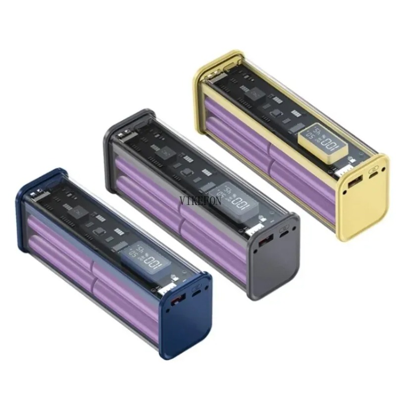 Portable Charger 20000Mah - 22.5W DIY Battery Charger Case Transparent