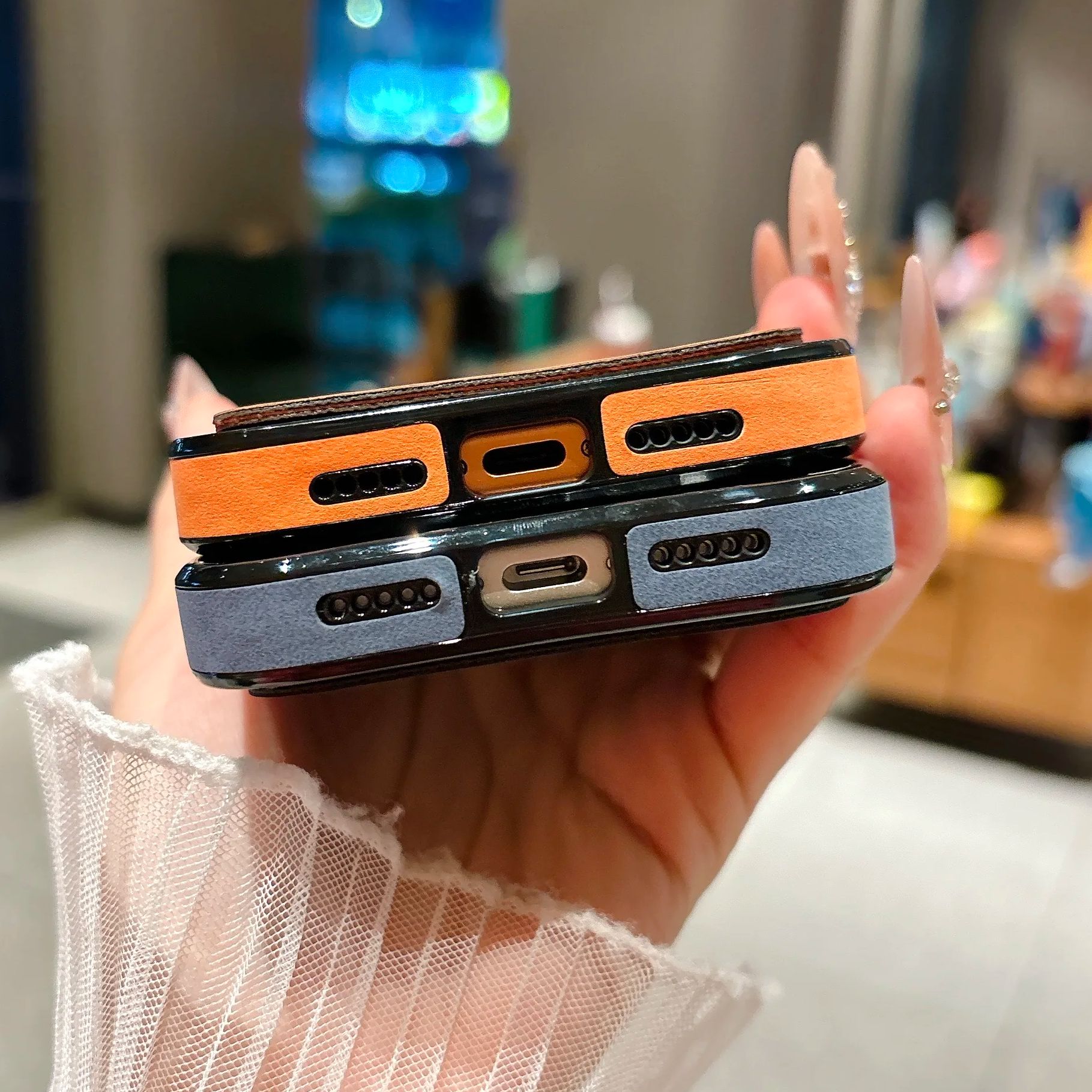 Wallet Card Holder Suede Leath - Phone Accessories Business 评论和价格