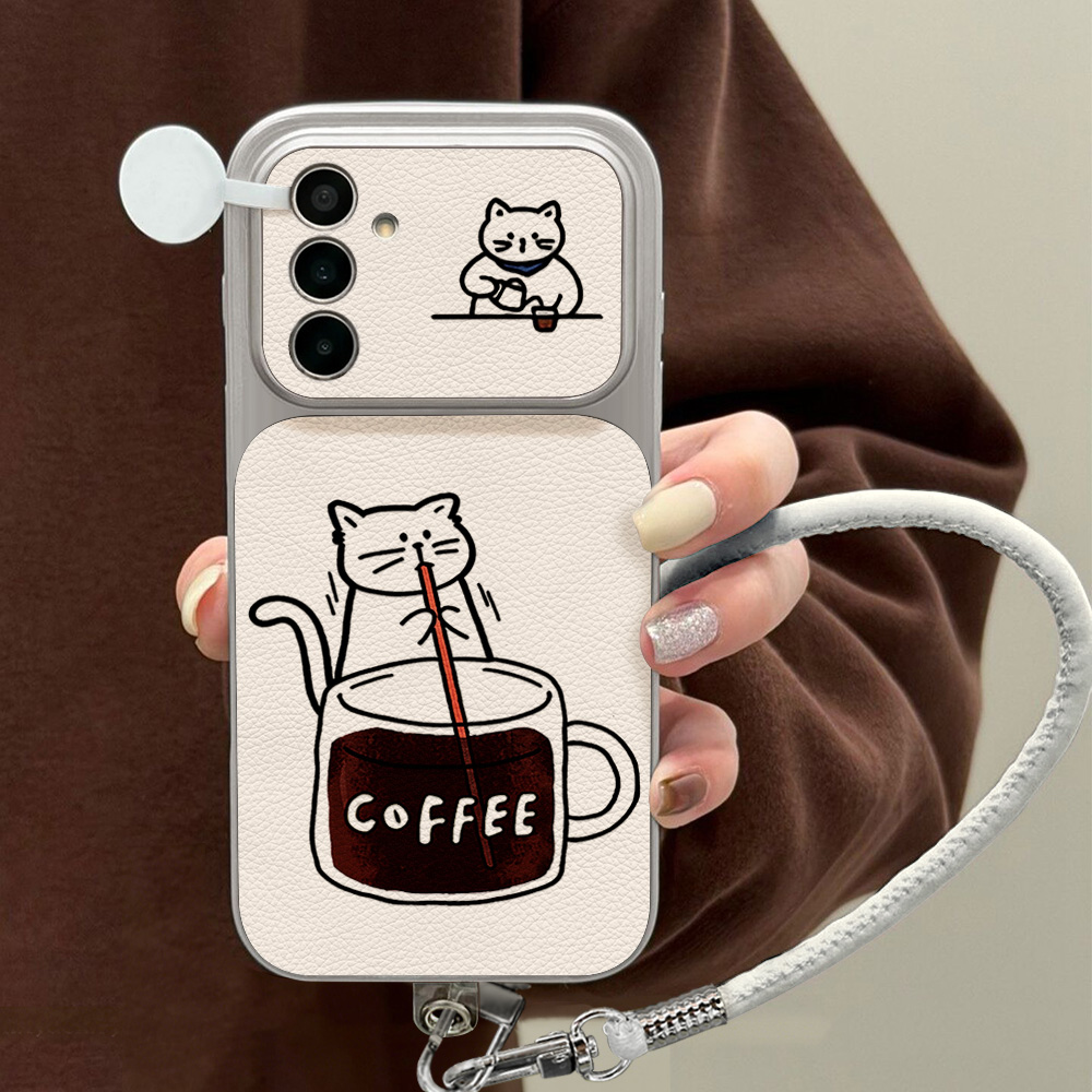 Coffee Cute Cat Phone Case For - Samsung Accessories Phone 评论和价格