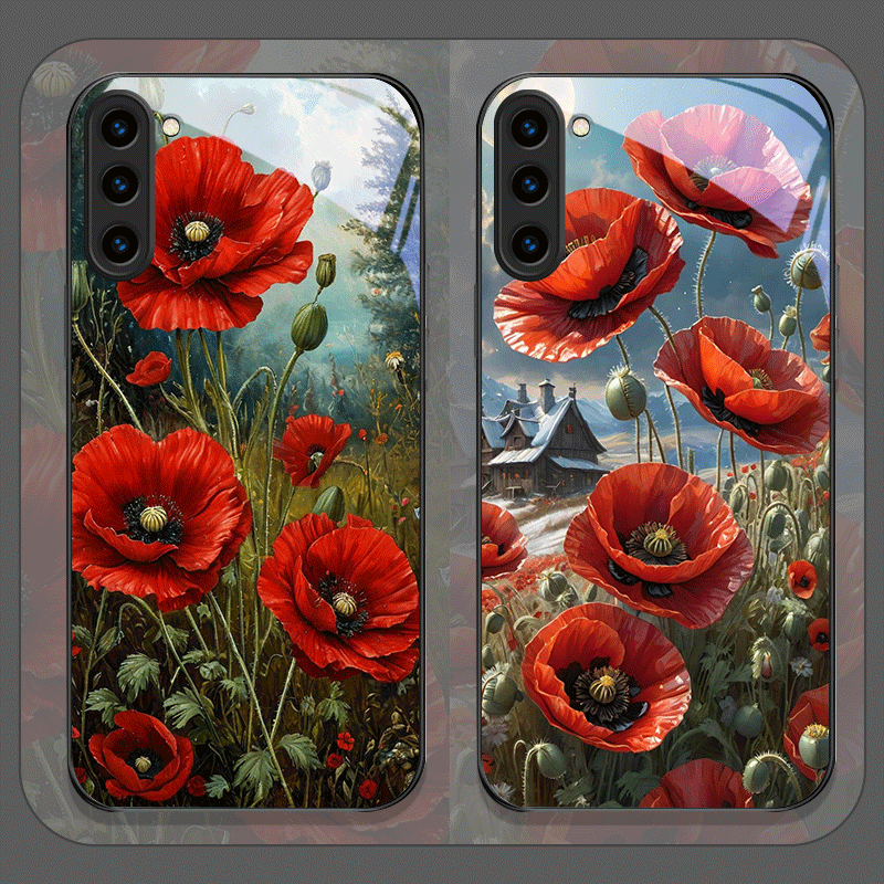 Retro Poppy Flower Bloom Hot R - Samsung Accessories Phone 评论和价格