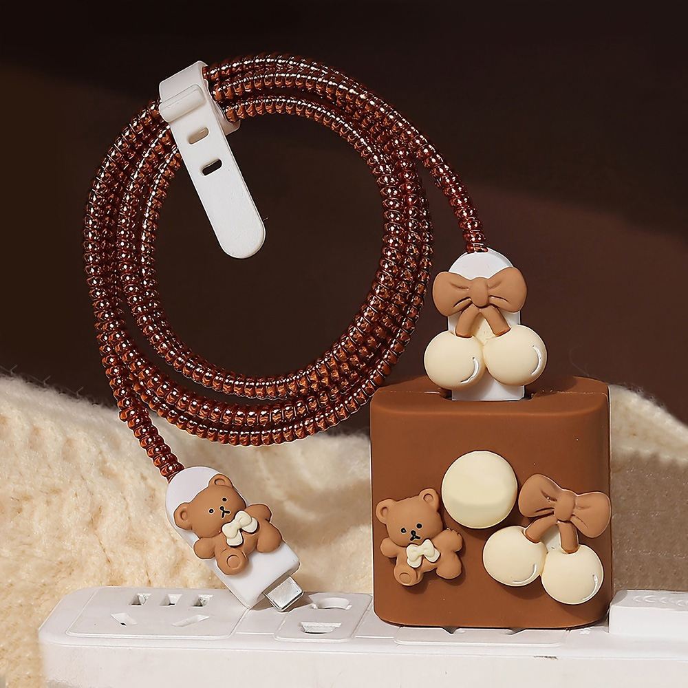 Cute Bear Charger Protector Ca - Phone Accessories Business 评论和价格