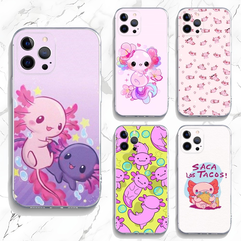Cute Axolotl Phone Case For iP - Phone Accessories Logo 评论和价格