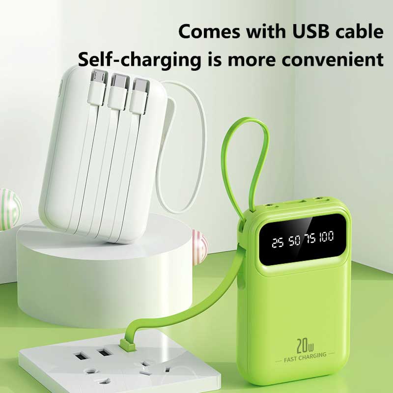 50000mAh 4 In1 Built-in Cable  - Power Bank Slim 评论和价格