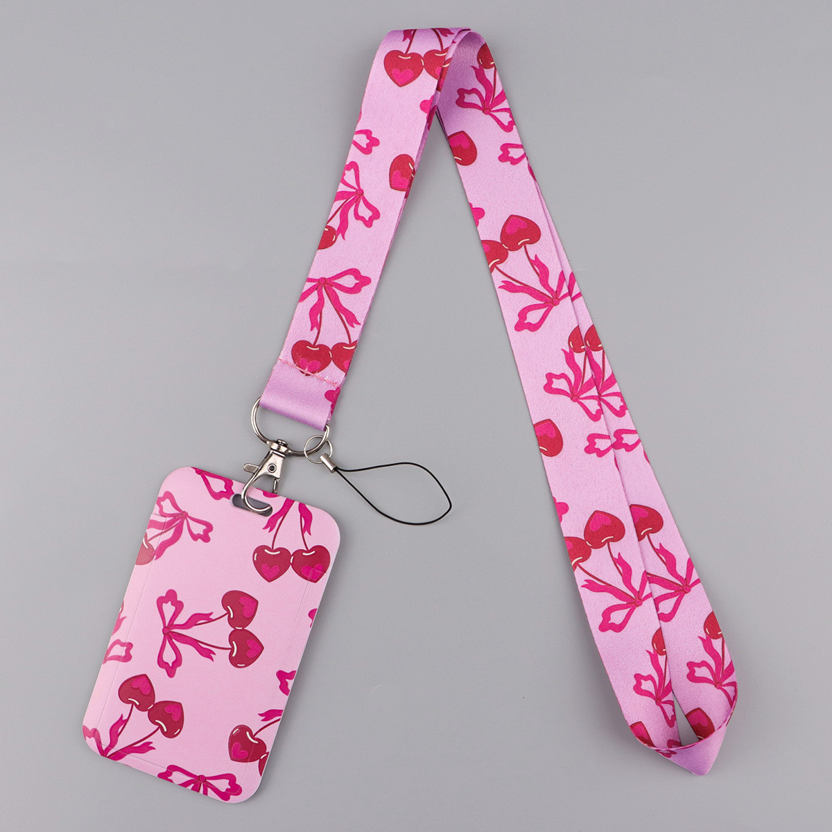 Red Flowers Lanyard with ID Ca - Phone Accessories Business 评论和价格